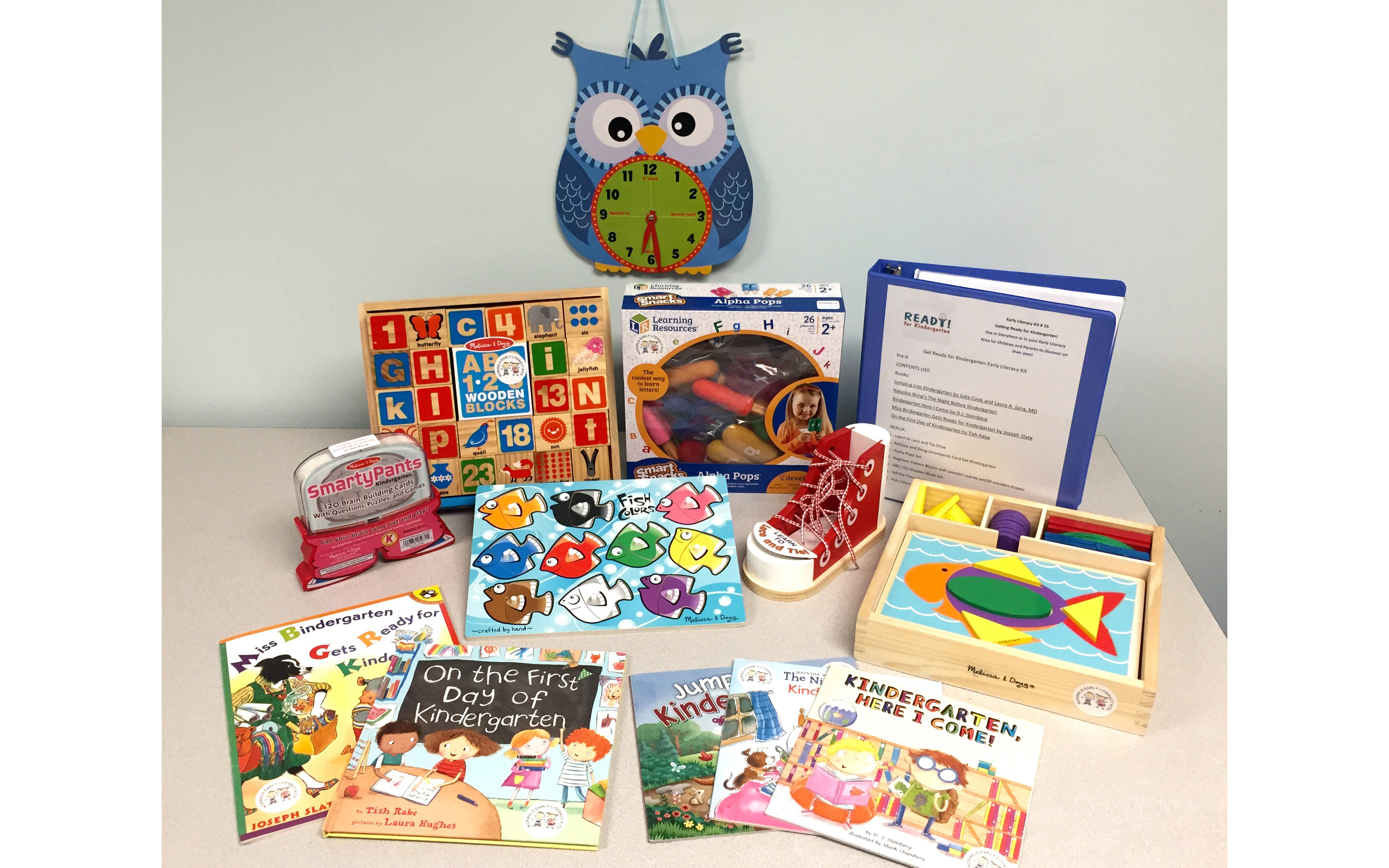 Contents of the Get Ready for Kindergarten Early Literacy Kit