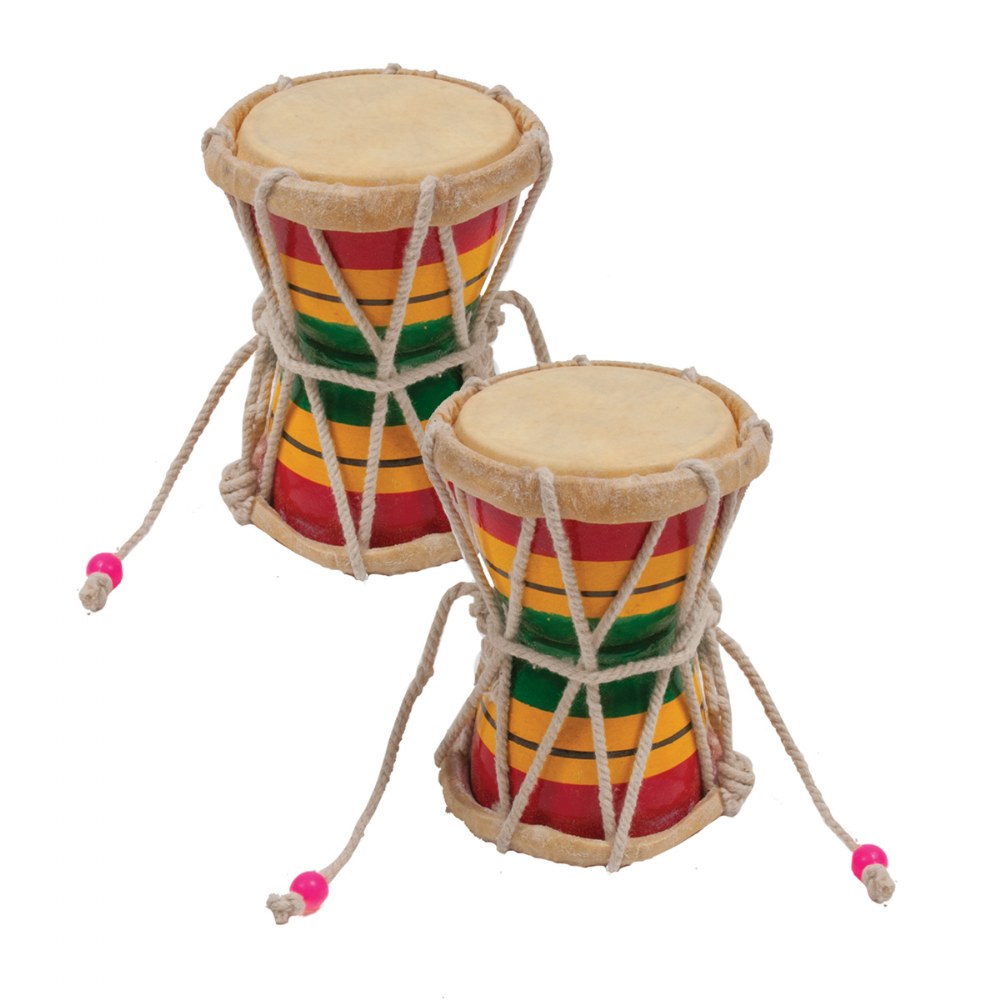 two damaru drums
