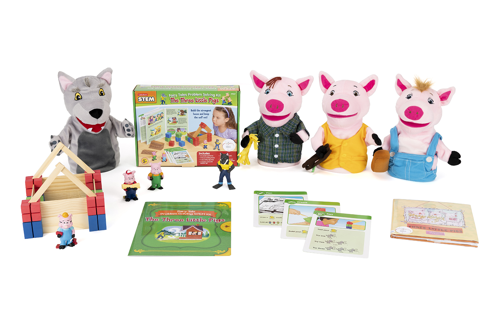 Contents of the Three Little Pigs Early Literacy Kit