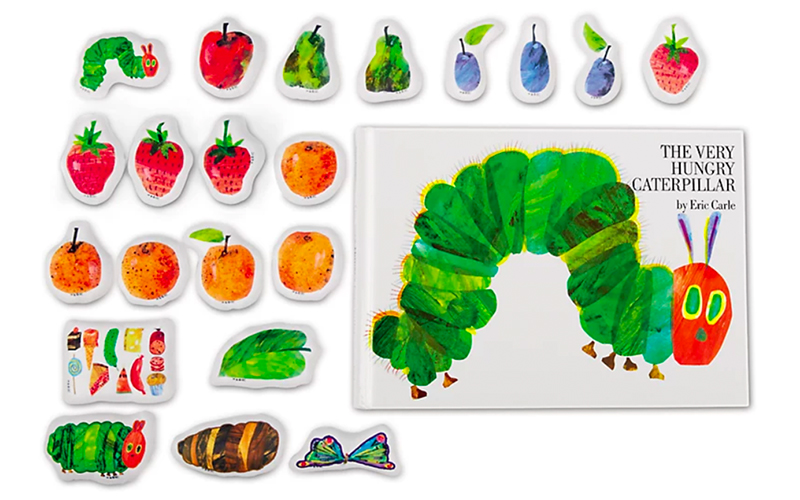 The Very Hungry Caterpillar storytelling set book and cloth characters