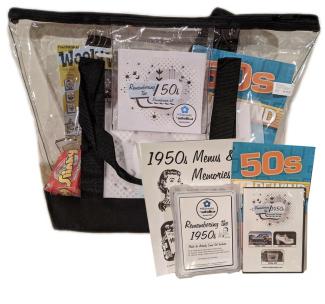 Bag of Fifties memorabilia in memory kit