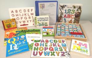 Contents of the All About the Alphabet Early Literacy Kit
