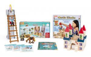 Rapunzel STEM Set and Castle Blocks Kit contents