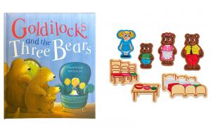 Goldilocks and the Three Bears storytelling kit book and felt characters